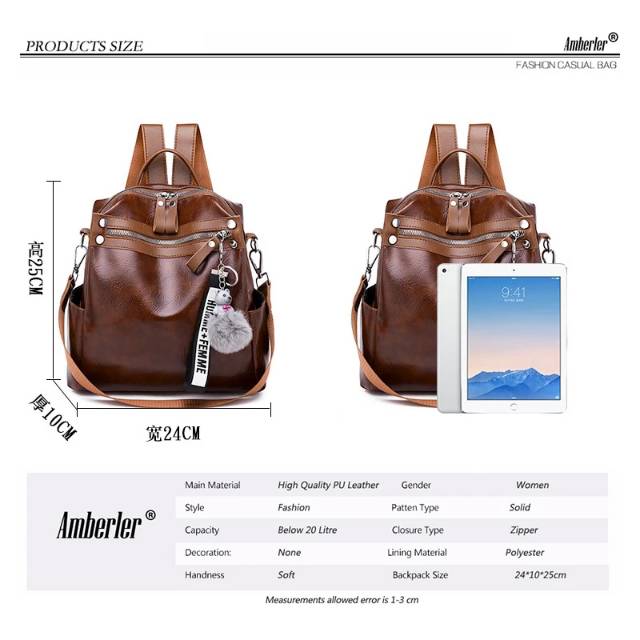 Wanita Baru Kualitas Tinggi Kulit Ransel Perjalanan Fashion Wanita Ransel Tali Tas Kapasitas Besar