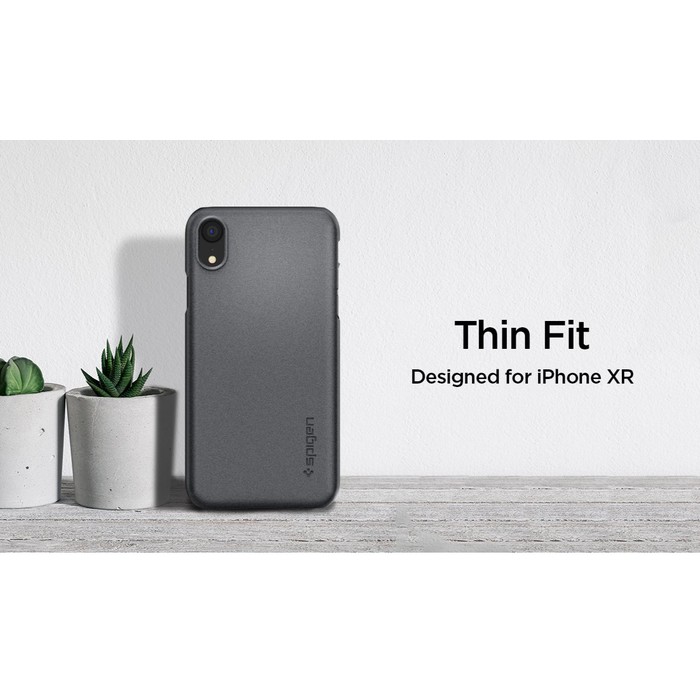 Spigen iPhone XR Case Thin Fit - Graphhite Gray