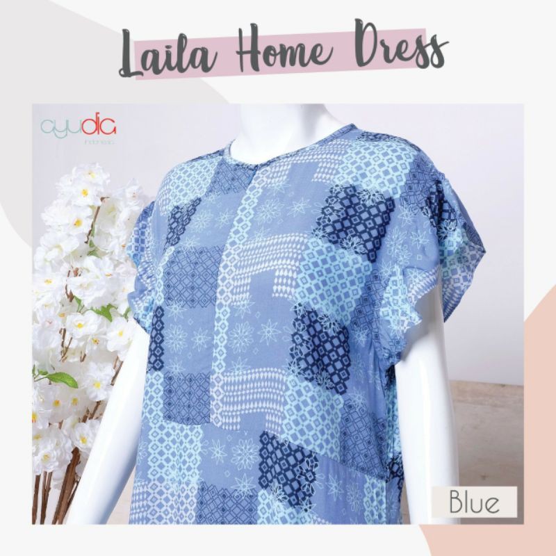 [Agen Resmi] Daster Panjang Laila Home Dress by Ayudia Bahan Katun Rayon DASTER Adem Busui Friendly