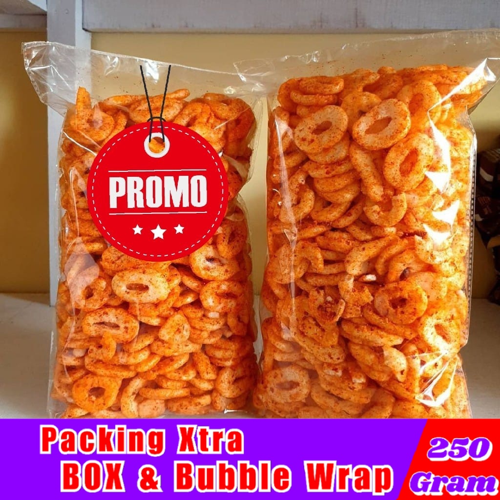 

Jajanan Jadul Ring Smax Super Pedas 250gr / Ring Smax Keju - Hufaida Snack makanan ringan