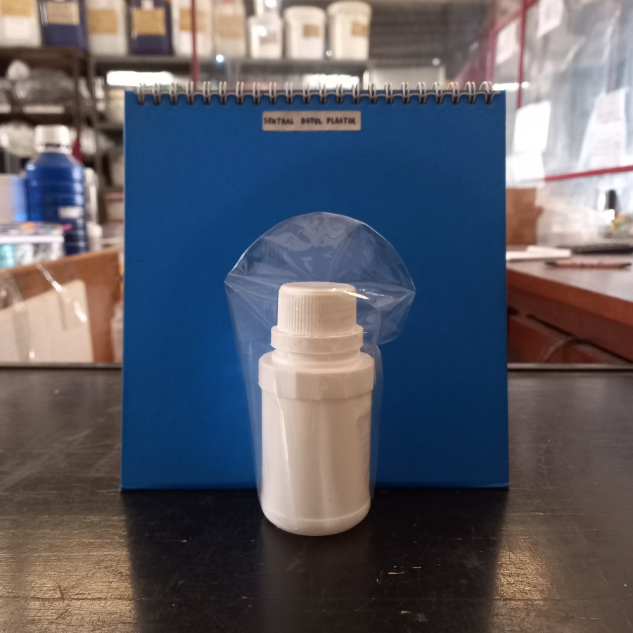 Shrink Wrap Segel Plastik Lengkung Botol Agro Labor 150ML Segi Enam Belas
