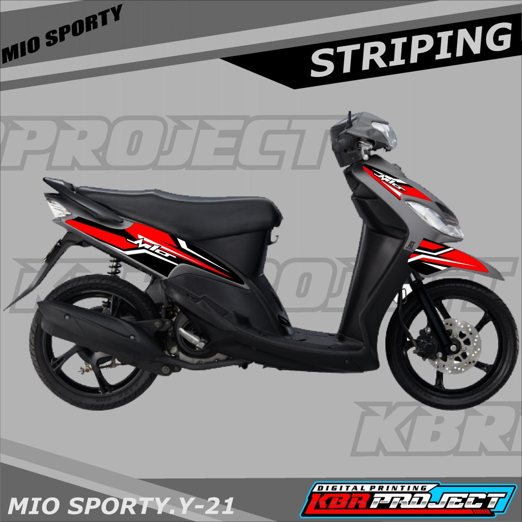 [COD] Stiker MIO SPORTY variasi Racing motor YAMAHA MIO SPORTY Y.21 HOLOGRAM TRANSPARAN