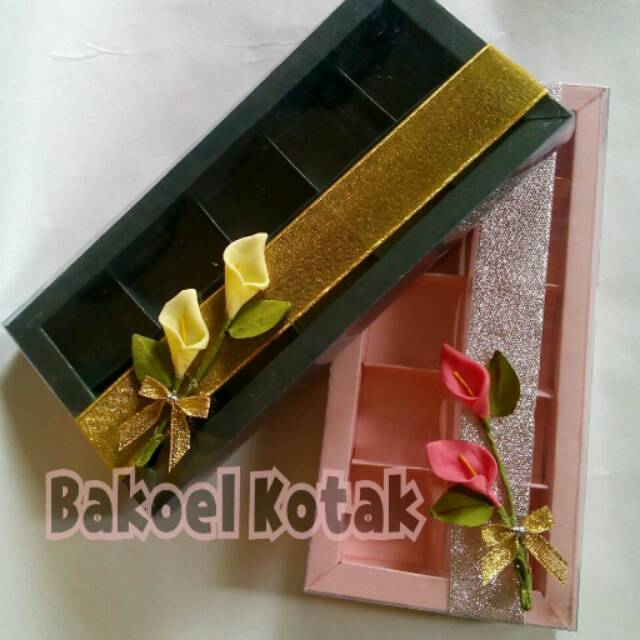 

2 pcs BOX COKLAT / KOTAK COKLAT sekat 10