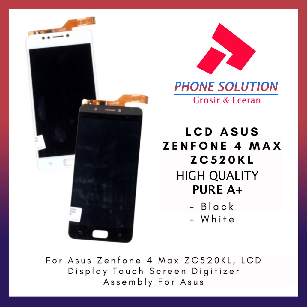 LCD Asus Zenfone 4 Max 5.2 ZC520KL Fullset Touchscreen // Supplier LCD Asus Zenfone 4 - Garansi 1 Bulan