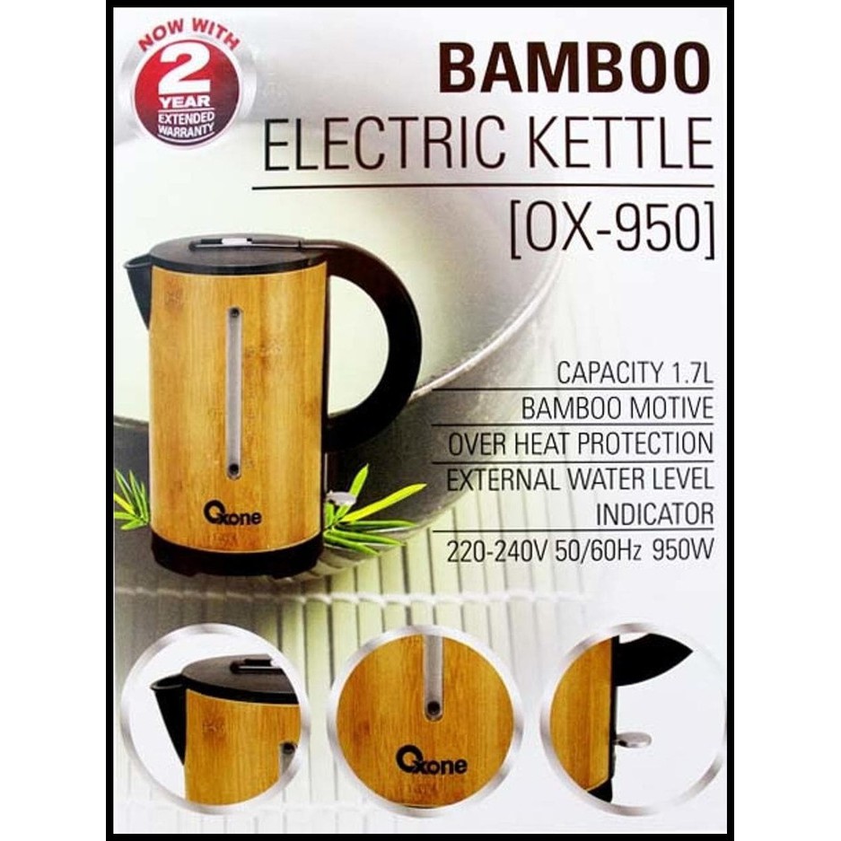 Oxone Teko Listrik OX-950 Bamboo Elecetric Kettle