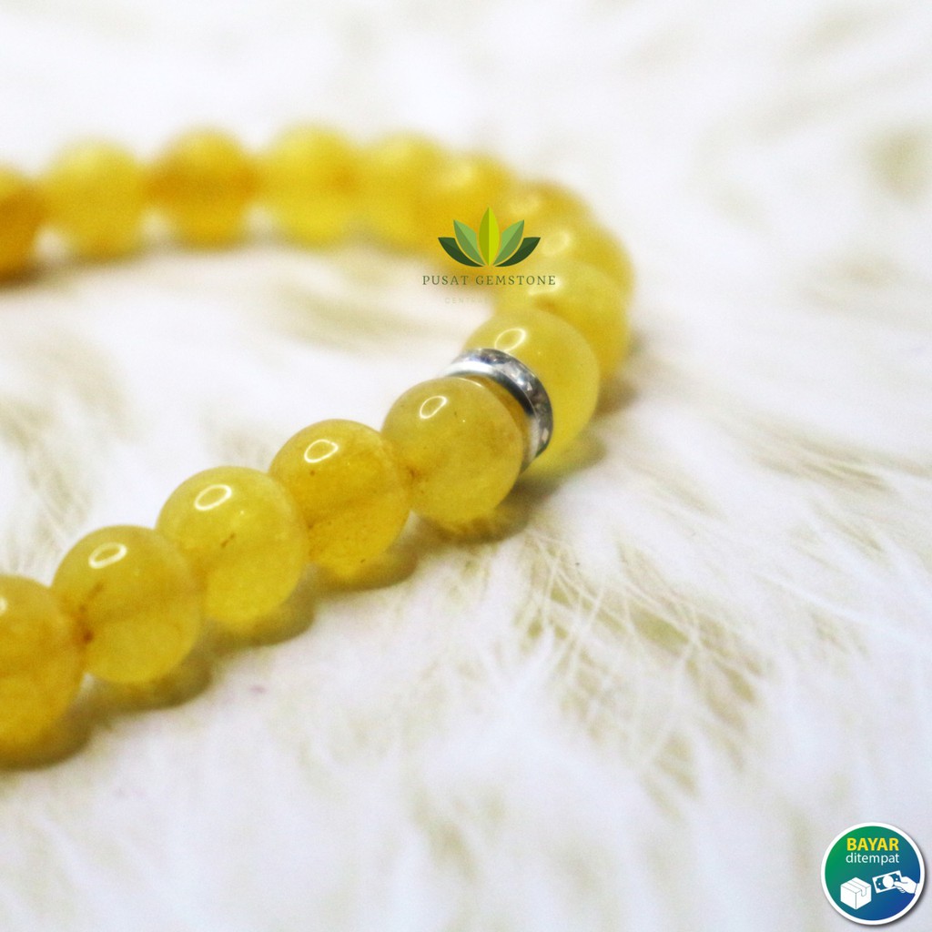 Tasbih Giok Kuning/ Yellow Jade 33 Butir Natural