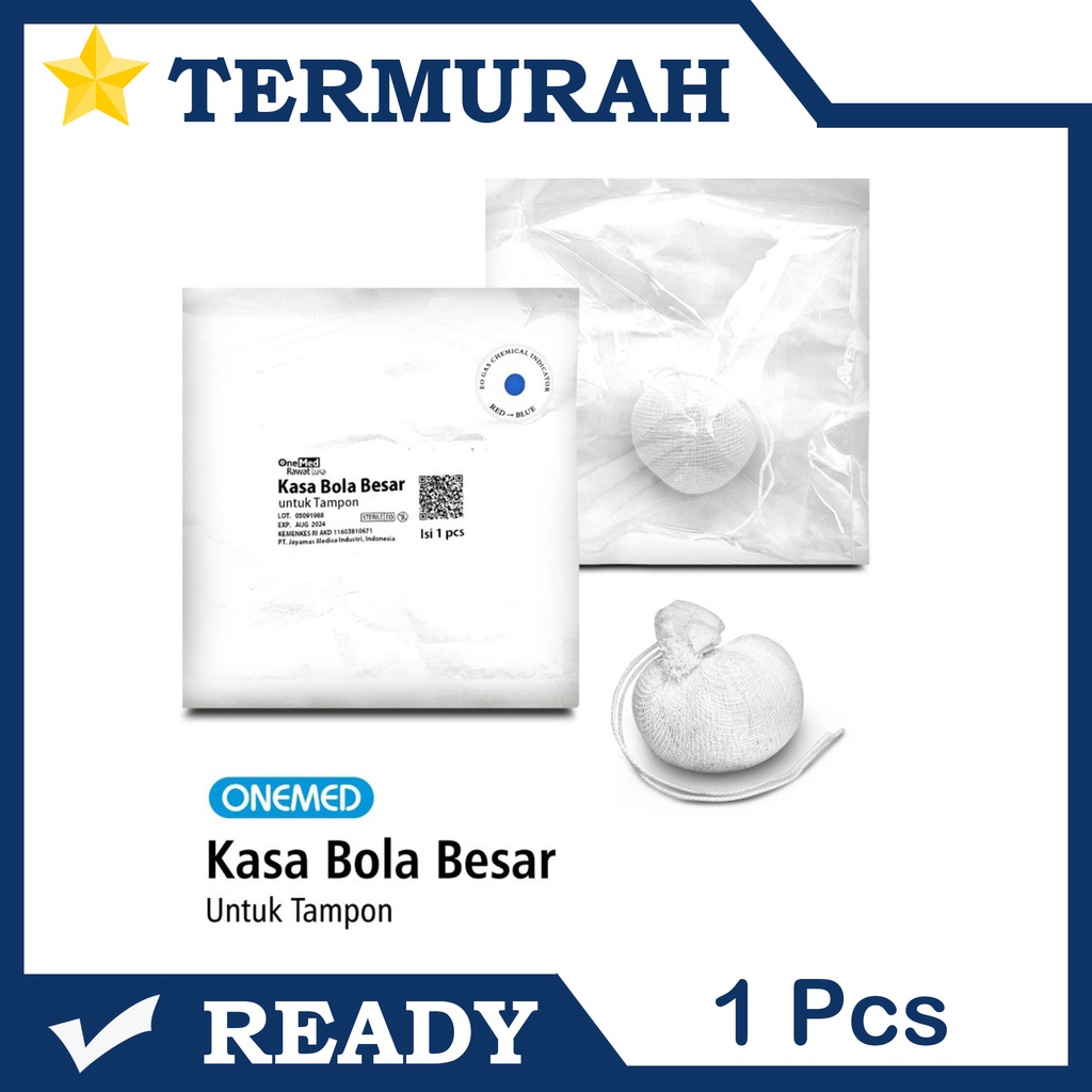 Kasa Bola Besar Steril Untuk Tampon OneMed Isi 1 Pcs