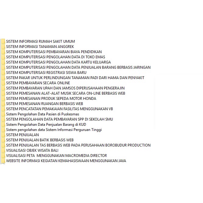 Paket Referensi Skripsi dan tugas akhir untuk Mahasiswa Teknik Informatika