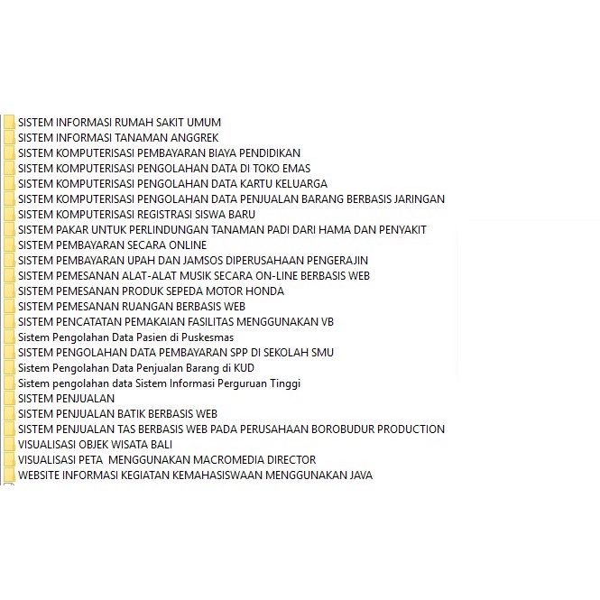 Paket Referensi Skripsi dan tugas akhir untuk Mahasiswa Teknik Informatika