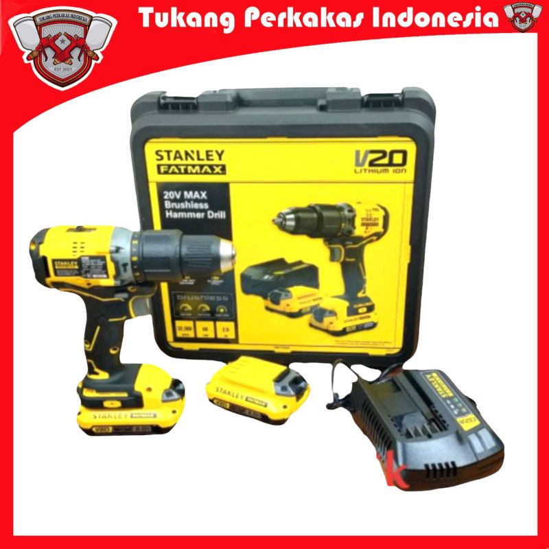 STANLEY SBD715 Mesin bor baterai cordless Hammer drill 20V SBD715D2K