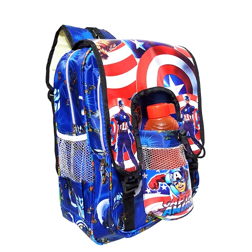 Tas Ransel anak Laki-laki Sekolah TK / SD karakter CAPTAIN AMARICA TERMURAH FREE BOTOL !!