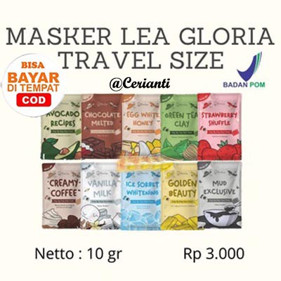 Masker Lea Gloria Travel Size 10 gram