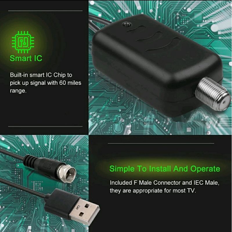 penguat sinyal antena TV digital taffware