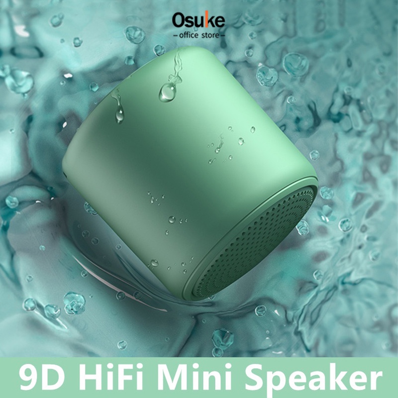 (COD)9 Warna Mini Speaker Bluetooth Bass Wireless Musik Box 9D HiFi Stereo Audio Portable Speakers Bulat Meriam Baja Kecil