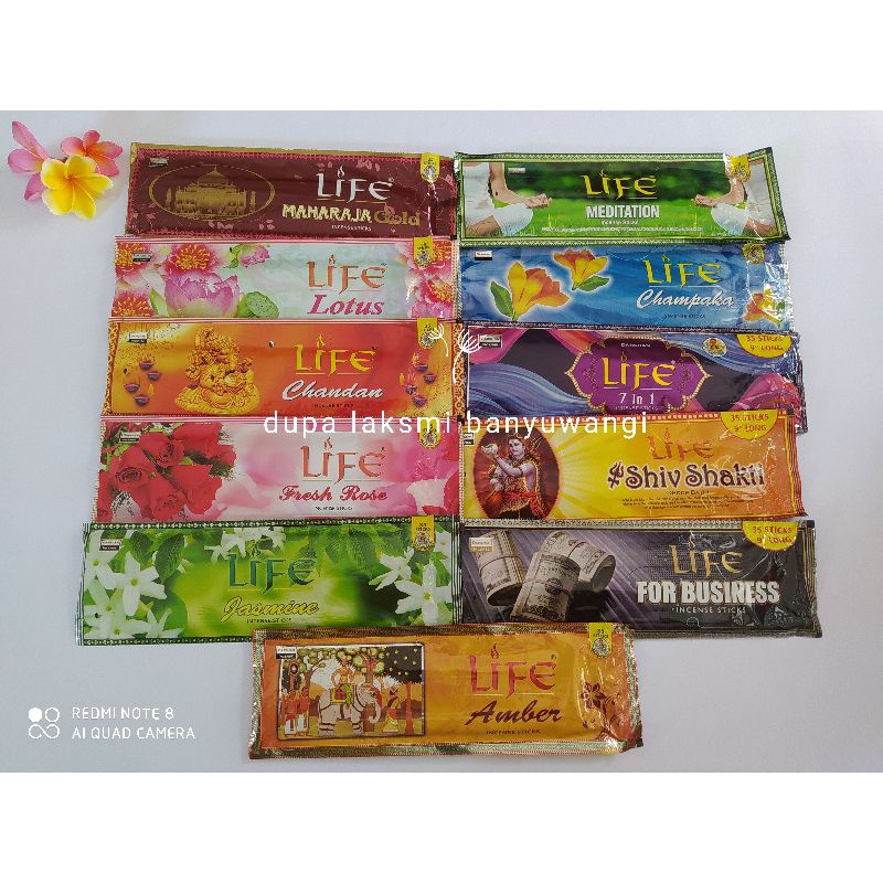 dupa hio buhur wangi india life, tulasi, cycle, ulas , rentengan pcs