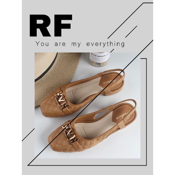 Sandal Fliptop Flat shoes Wanita Vintage Import High Quality RF