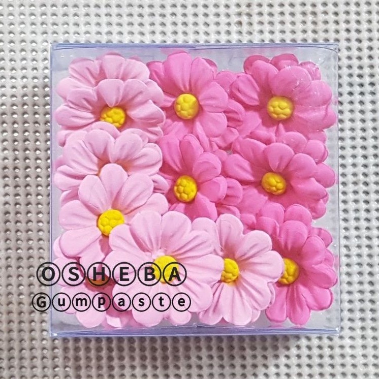 

osheba gumpaste bunga primerose BK BPM 20 warna mix pink isi 20 bunga