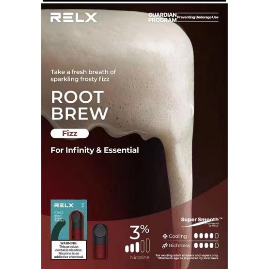 Relx Infinity Essential 1 pack 2 pods Root brew