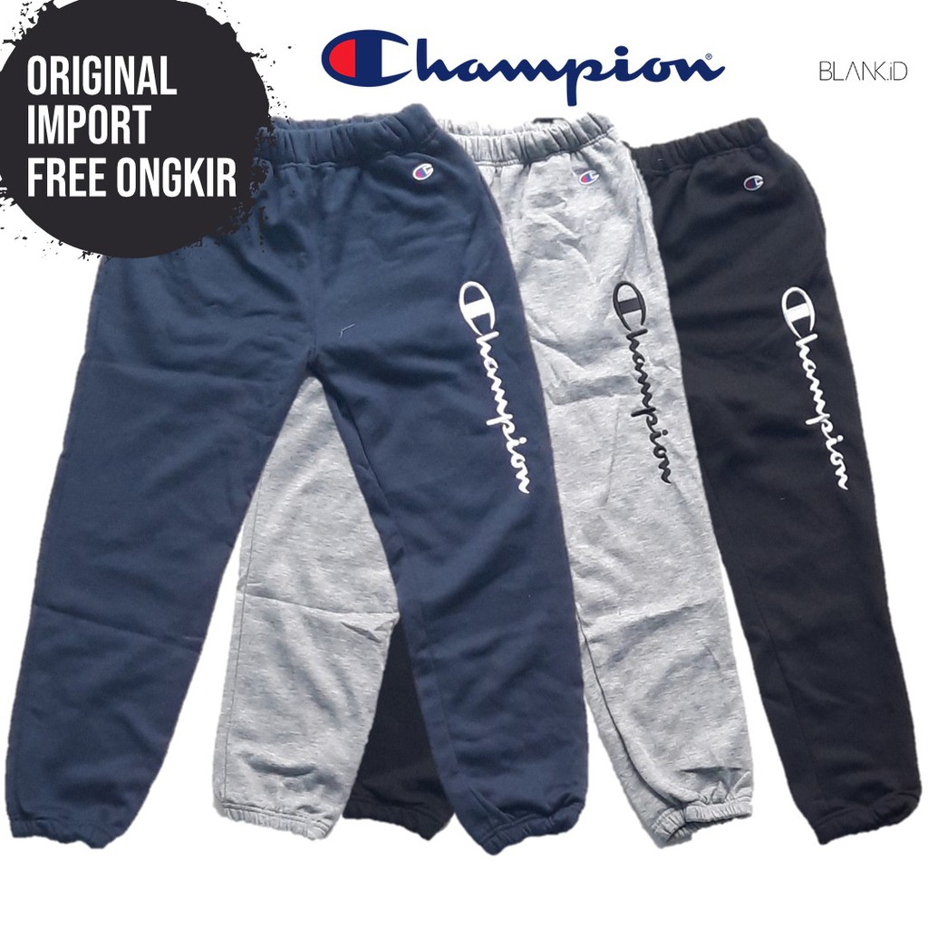 CELANA JOGGER CHAMPION BIG SCRIPT ORIGINAL - CELANA JOGGER CHAMPION ORIGINAL - CELANA JOGGER BLANKID