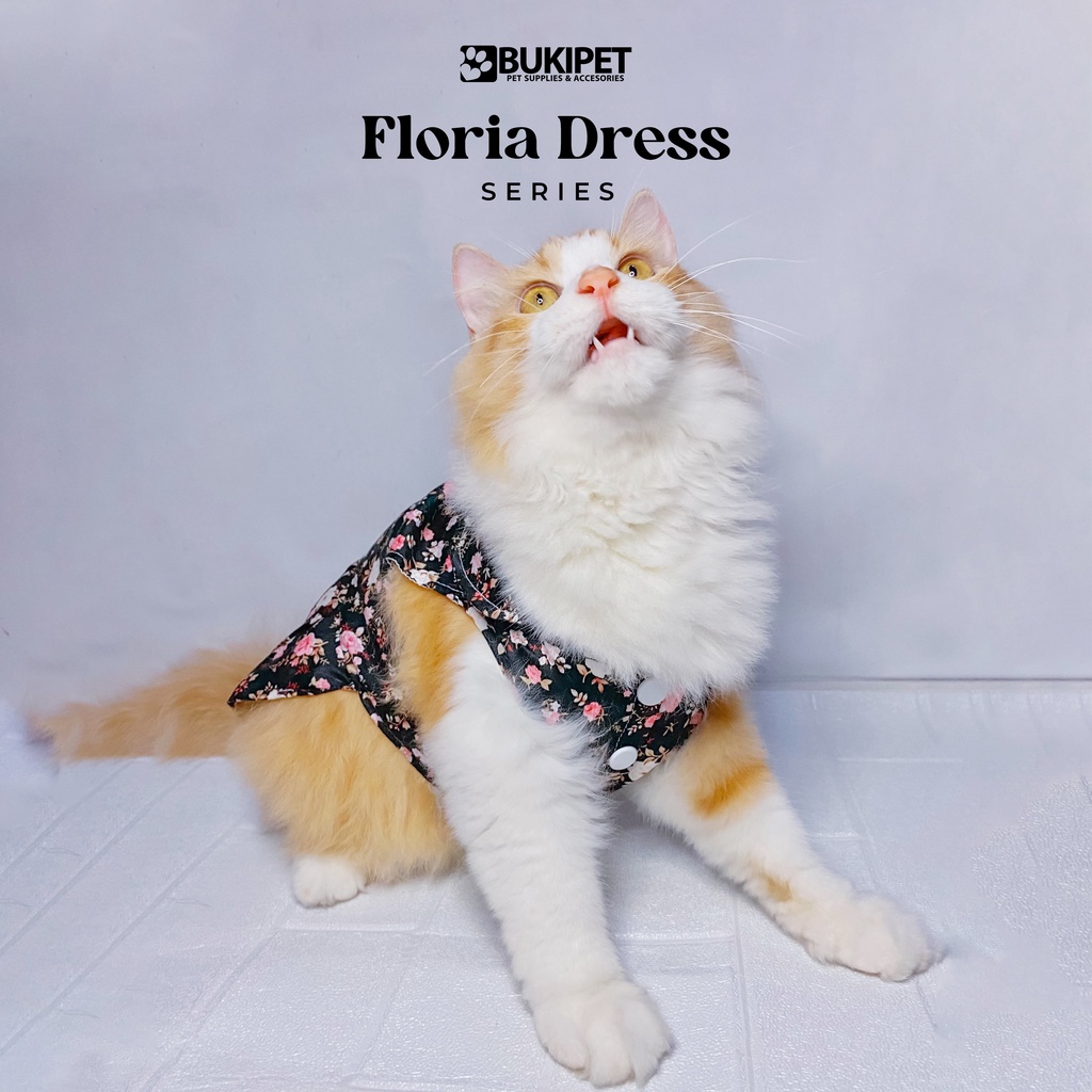 baju kucing anjing kelinci monyet lucu murah aksesoris hewan kecil - FLORIA DRESS