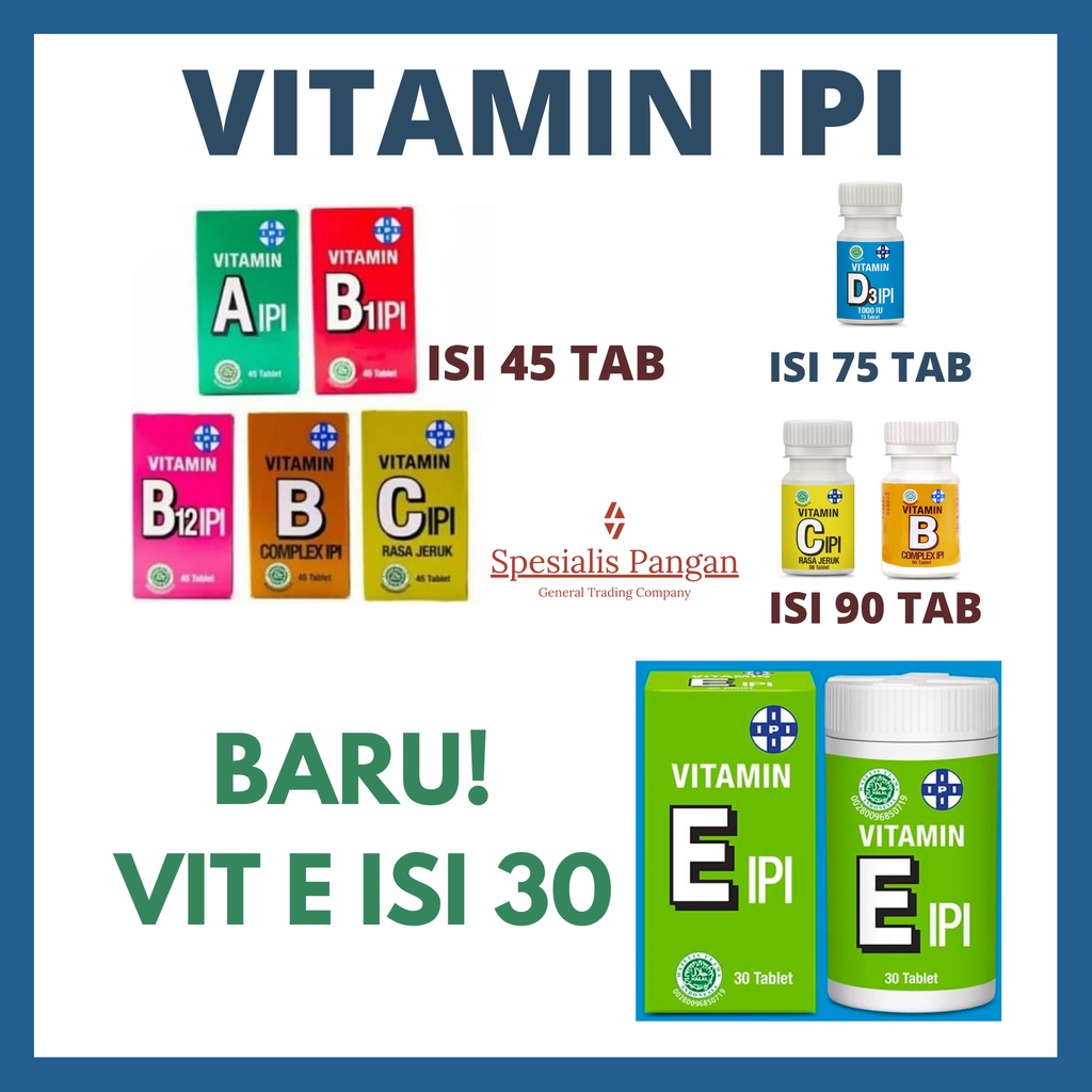 Vitamin IPI C A B1 B12 B COMPLEX KOMPLEKS C IPI Vitamin D MURAH TERBAIK KESEHATAN LENGKAP