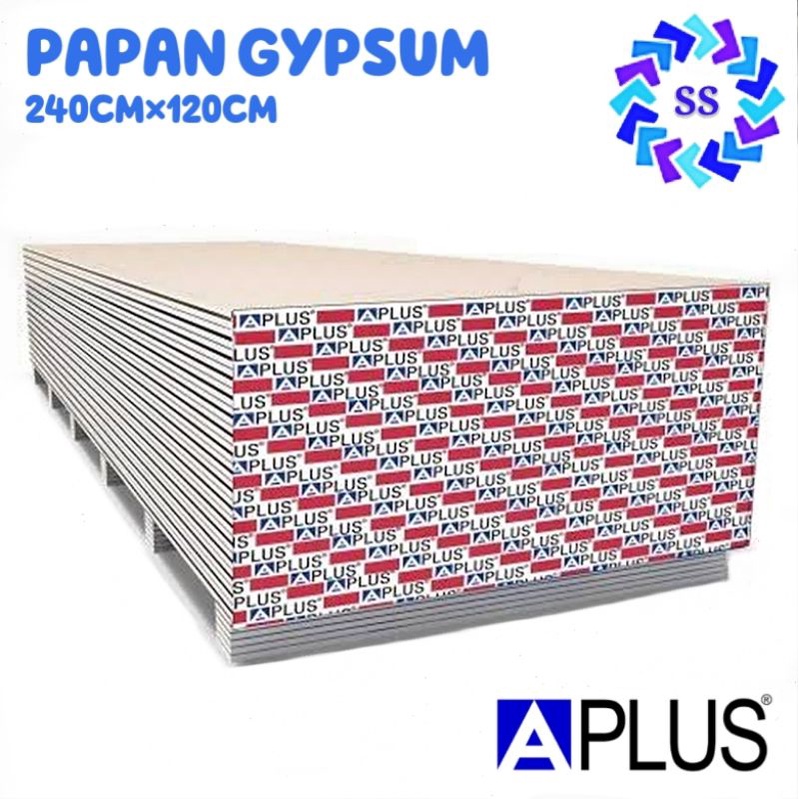 PAPAN PLAFON GYPSUM A-PLUS 9MM (120CM X 240CM)