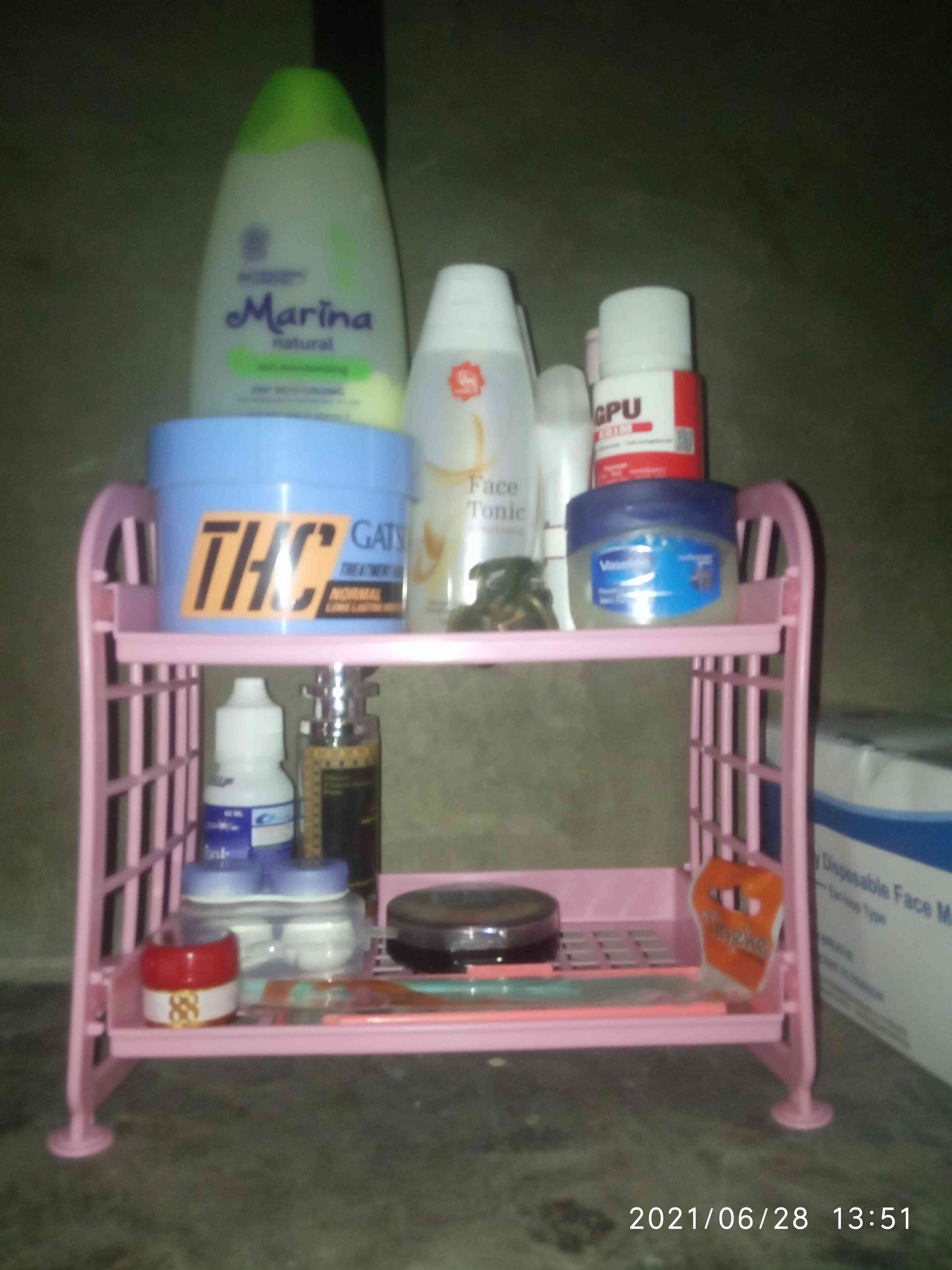 Rak Susun Plastik Mini Serbaguna / Rak Serba Guna Tempat Bumbu, Kosmetik, Alat Tulis, Alat Mandi,