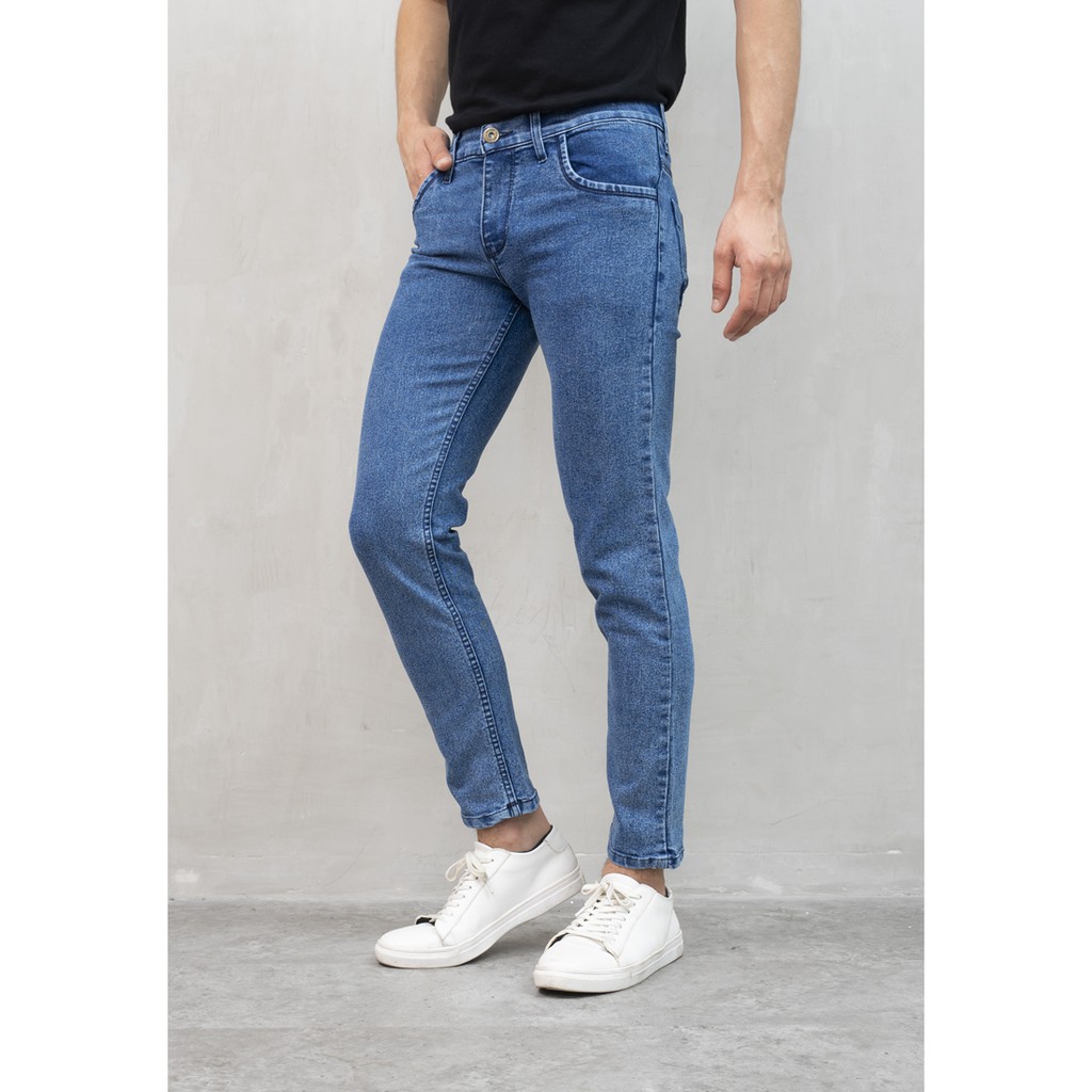 Celana panjang Jeans Slim Fit biru pudar denim pants pria houseofcuff