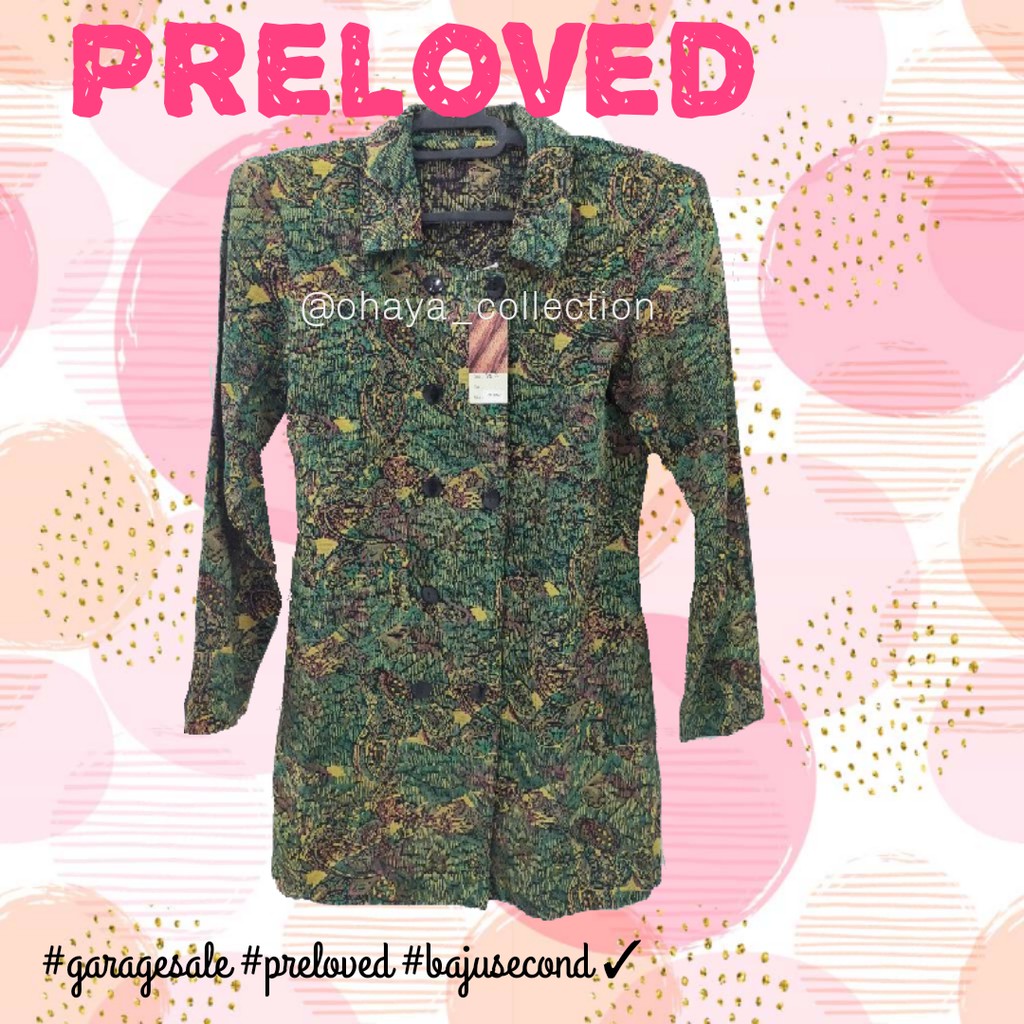 Setelan Batik Wanita Modern - Hijau