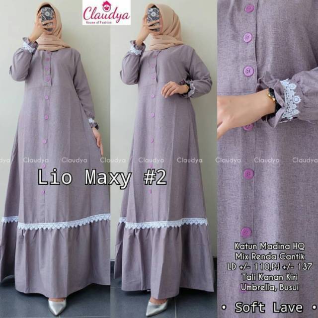 Gamis Lio Maxy Busui Dress Supernova Gamis Syari Renda Murah