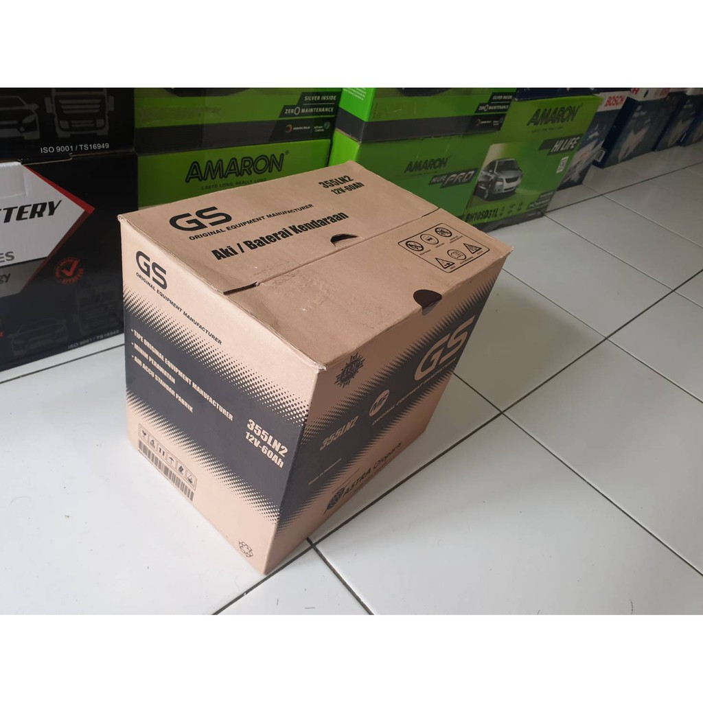 Aki Mobil ALL NEW FORTUNER BENSIN GS MF OEM 355LN2 / LN2 | 12V - 60Ah