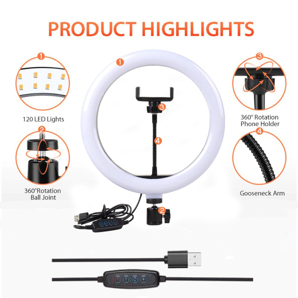 Trend-Tripod MultiTrend-Paket Ringlight LED 33 CM / Lampu Make Up Vlog Plus Tripod Weifeng