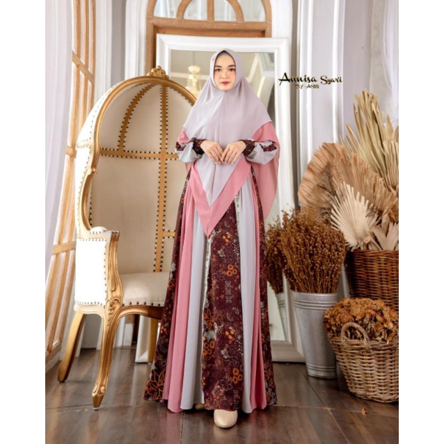 Set Syari Ceruty Babydoll | Gamis Annisa Syari by ASM | Gamis Original | Gamis Premium | Gamis Canti