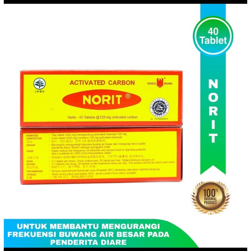 Norit Caplang actived Carbon Aktif Karbon Obat Sakit Perut Kembung