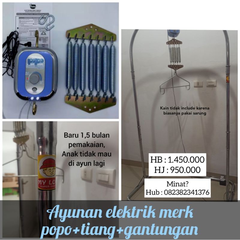 Preloved ayunan elektrik bayi (barang bekas like new) pemakaian 1,5 bulan