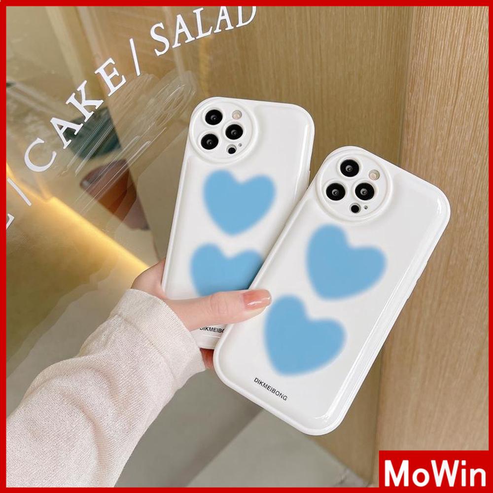 iPhone Case Silicone Soft Case Airbag Shockproof Protection Camera Blue Heart Simple Cute Compatible For iPhone 11 Pro Max 13 Pro Max 12 Pro Max 7Plus xr XS Max