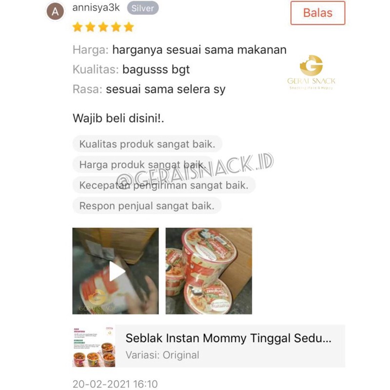 Seblak Instan Mommy Cukup Tinggal Seduh Atur Sendiri Pedasnya (100gr)