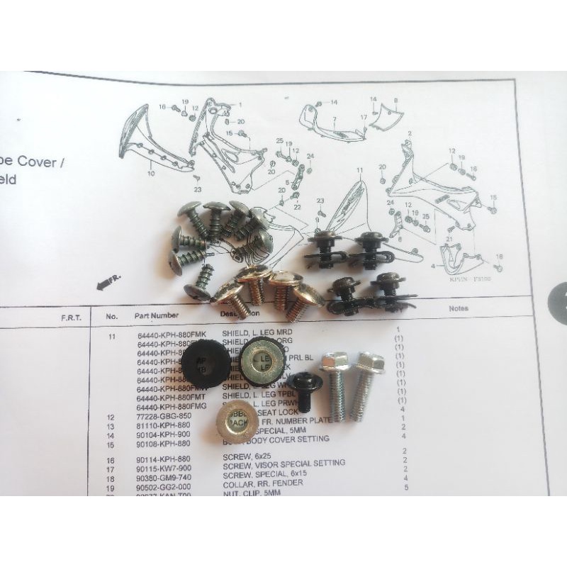 Baut set Sayap Karisma 125