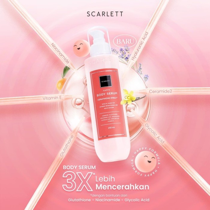 Scarlett Whitening Body Serum Happy