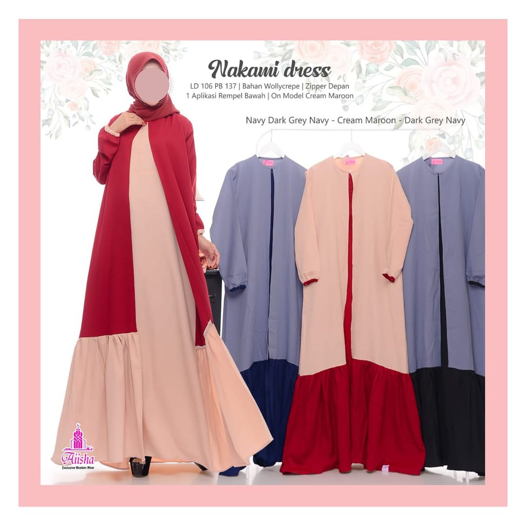 nakami dress - gamis - ori aiisha
