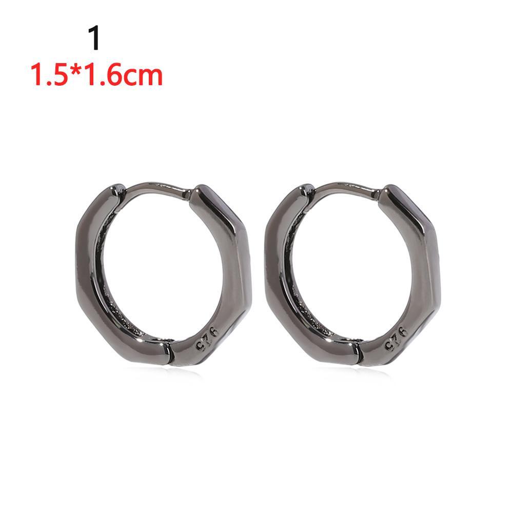 Preva Anting Hoop Earrings Gaya Perancis Pesta Fashion Hadiah Perhiasan Geometris