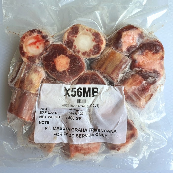 

END CUT AUS / NZ OXTAIL / BUNTUT SAPI POTONGAN AKHIR 500g