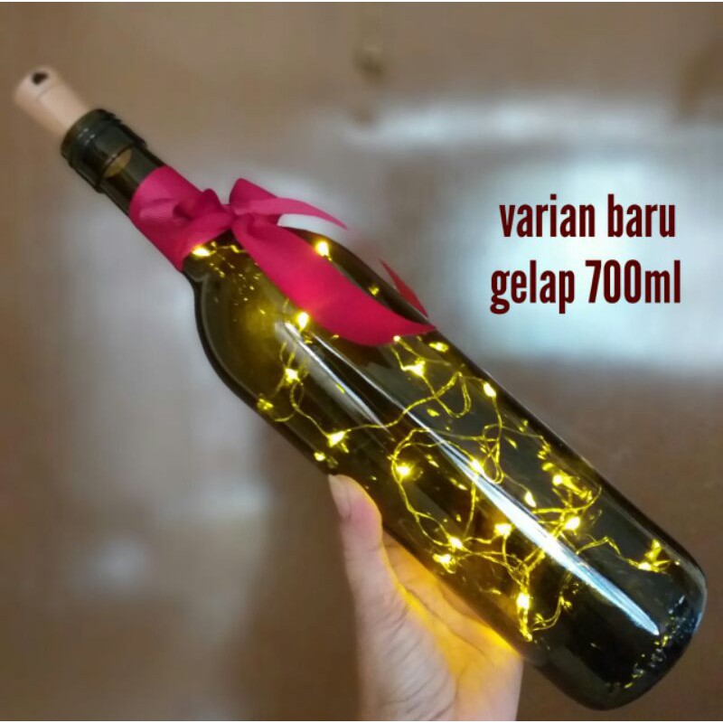 Lampu malam / Lampu hias LED dalam botol kaca keren