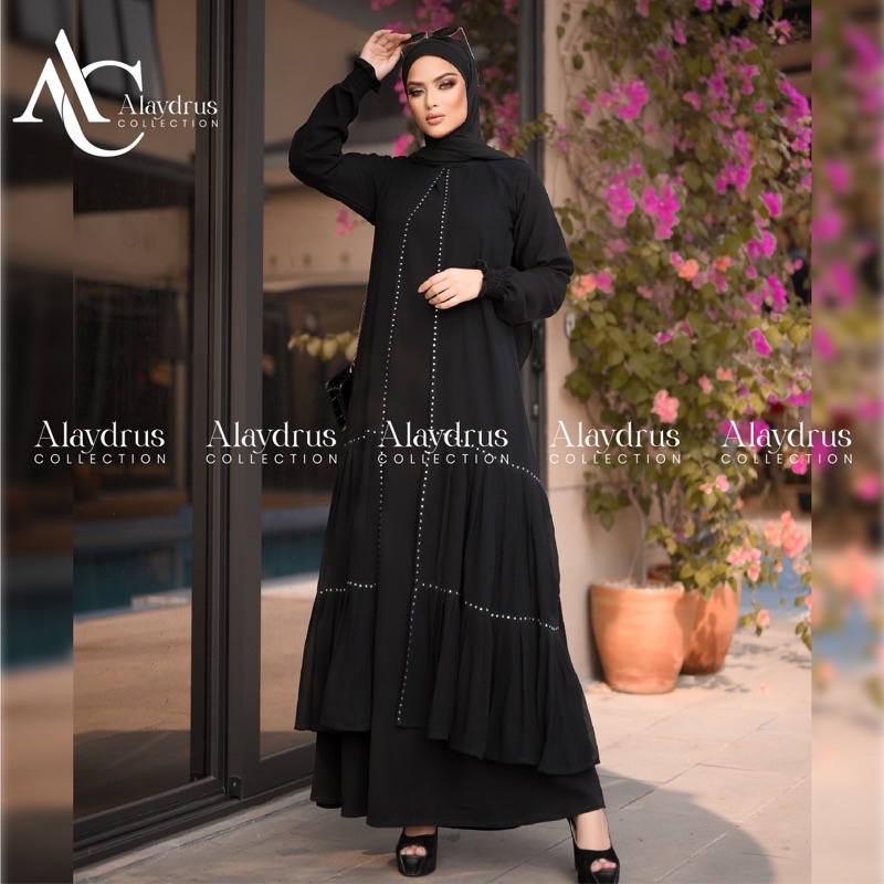 Abaya Dress Maxi Arab Saudi Bordir Zephy Turki Umroh Dubai Turkey By AlaydrusCollection 851