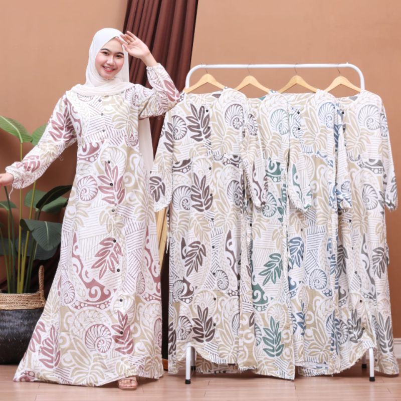 GAMIS BATIK JUMBO BUSUI. MANGGAR, SEKAR, PADI