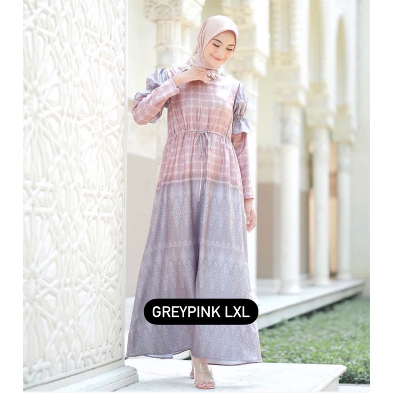 Sawarna Dress Twotone Dress by Vanilla Hijab (SIAP KIRIM)