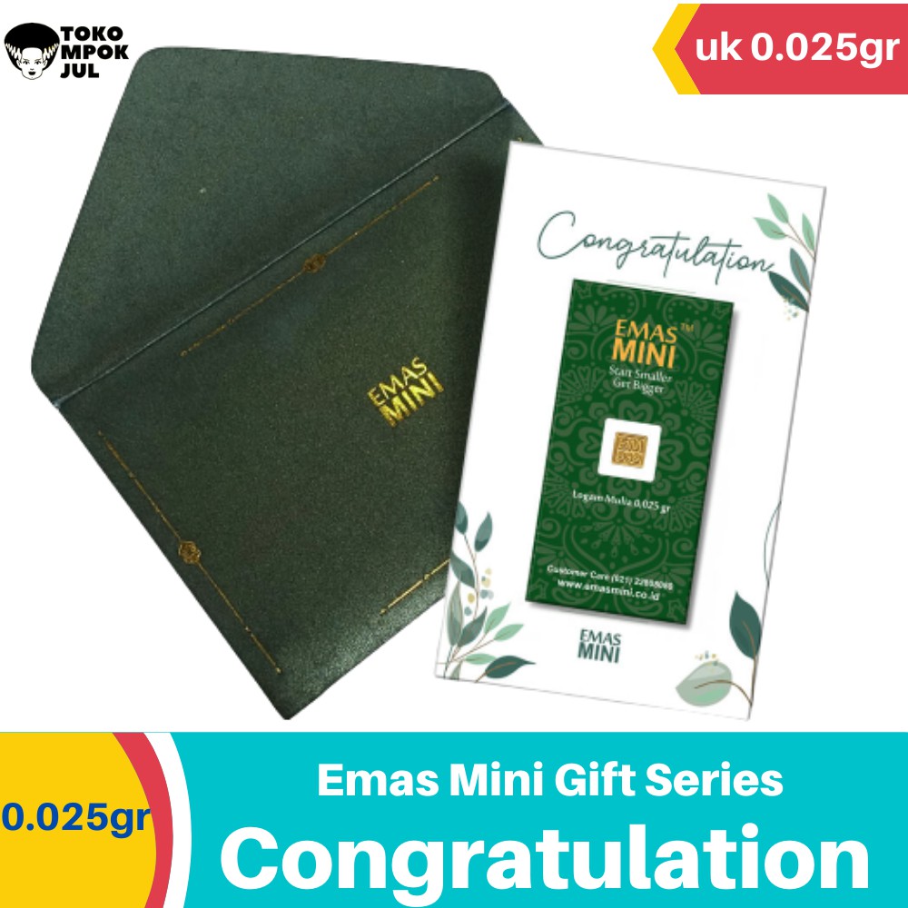 Emas Mini 0.025 gram Edisi Congratulation / Logam Mulia 0,025 Gram Gift Series Congratulation Hadiah