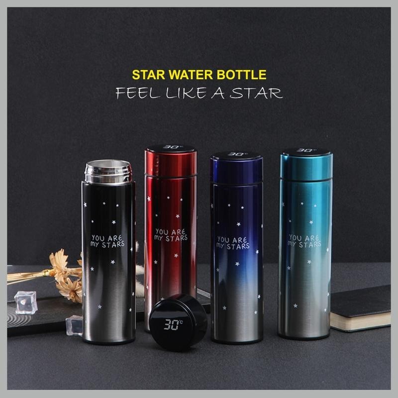 *COD* Termos Led Suhu HITAM - Thermos Temperatur Suhu - Vacuum Tumbler Botol Minum