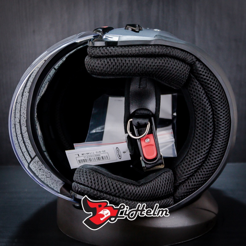 HELM ZEUS ZS 610 TITANIUM | ZS-610 HALF FACE HELMET SNI | DOUBLE VISOR-5