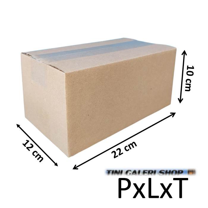 Kardus Packing-Karton Box Uk.22x12x10 cm Luar Polos Dalam Ada Tulisan-3